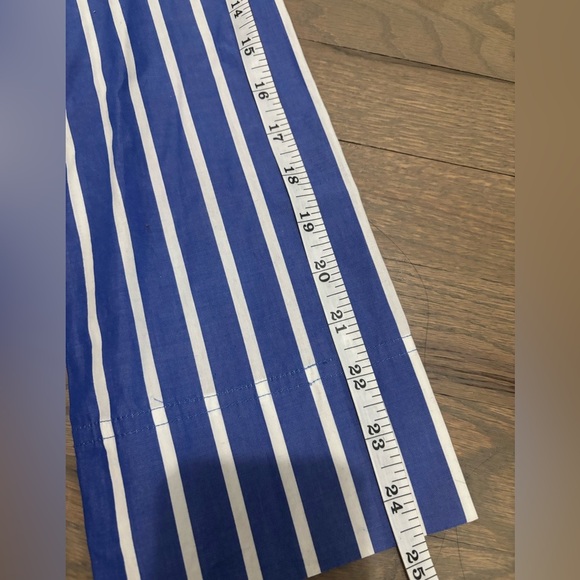 J. Crew blue and white funnelneck stripe blouse. Size 6. Like new! - Picture 9 of 9